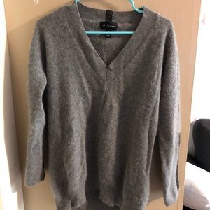 McDuff Cashmere Sweater Grey Women’s with Leather